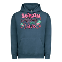 Pigment Midnight Navy season everything with love Urban Hoodie - MaliasSmallBusiness