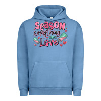 Pigment Pebble Blue season everything with love Urban Hoodie - MaliasSmallBusiness