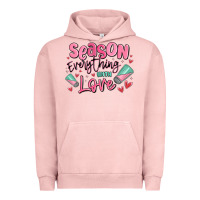 Pigment Salmon season everything with love Urban Hoodie - MaliasSmallBusiness