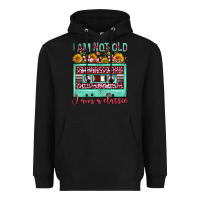 Black i am not old i am a classic sunflower floral casse Heavyweight Hoodie - FaDigitalArtStudio