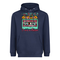 Navy i am not old i am a classic sunflower floral casse Heavyweight Hoodie - FaDigitalArtStudio