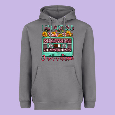 I Am Not Old I Am A Classic Sunflower Floral Casse Heavyweight Hoodie Designed By Fadigitalartstudio
