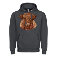 Smoke highland cow Zipper Hoodie - RanaPortraitStore