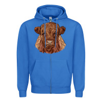 True Royal highland cow Zipper Hoodie - RanaPortraitStore