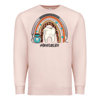 Pale Pink dentallife rainbow Premium Sweatshirt - JahusDesignShop