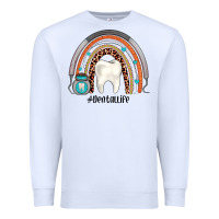 White dentallife rainbow Premium Sweatshirt - JahusDesignShop