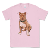 Bubblegum Pink Brown Pitbull Classic Tee - RanaPortraitStore