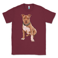 Burgundy Brown Pitbull Classic Tee - RanaPortraitStore