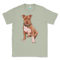 Matcha Brown Pitbull Classic Tee - RanaPortraitStore