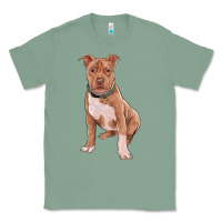 Sage Brown Pitbull Classic Tee - RanaPortraitStore