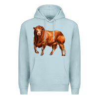 Blue Mist red angus bull Premium Hoodie - LillyAllenDesigns