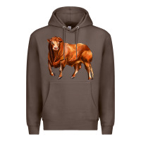 Coffee red angus bull Premium Hoodie - LillyAllenDesigns