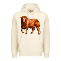 Sandshell red angus bull Premium Hoodie - LillyAllenDesigns