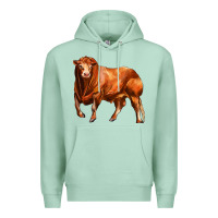 Seafoam red angus bull Premium Hoodie - LillyAllenDesigns