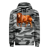 Slate Camo red angus bull Premium Hoodie - LillyAllenDesigns