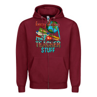 Burgundy busy doing cool teacher stuff Zipper Hoodie - texasbilliewilder
