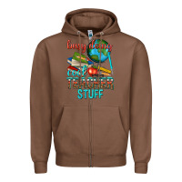 Chestnut busy doing cool teacher stuff Zipper Hoodie - texasbilliewilder