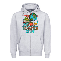 Heather Grey busy doing cool teacher stuff Zipper Hoodie - texasbilliewilder