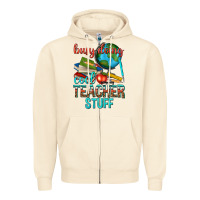 Sandshell busy doing cool teacher stuff Zipper Hoodie - texasbilliewilder