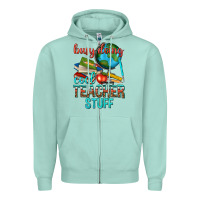 Seafoam busy doing cool teacher stuff Zipper Hoodie - texasbilliewilder