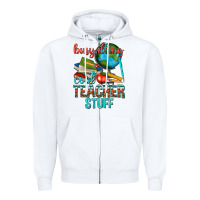 White busy doing cool teacher stuff Zipper Hoodie - texasbilliewilder