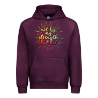 Mauve Wine not by my strength but his Urban Hoodie - MaliasSmallBusiness