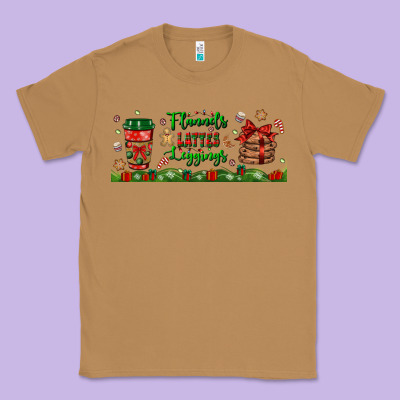 Flannels Lattes Leggings Libbey Glass Classic Tee Designed By Bundleandbundleshop