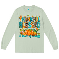 Matcha Thankful blessed and kind of a mess Long Sleeve Tee - RanaPortraitStore