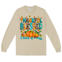 Mushroom Thankful blessed and kind of a mess Long Sleeve Tee - RanaPortraitStore