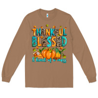 Toasted Coconut Thankful blessed and kind of a mess Long Sleeve Tee - RanaPortraitStore
