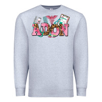 Heather Grey adon nurse Premium Sweatshirt - AdoDesignShop