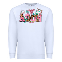 White adon nurse Premium Sweatshirt - AdoDesignShop