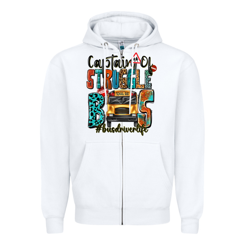 Captain Of Struggle Bus Busdriver Life Zipper Hoodie by texasbilliewilder | Teevron