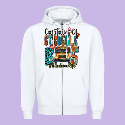 Captain Of Struggle Bus Busdriver Life Zipper Hoodie Designed By Texasbilliewilder