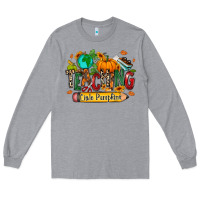 Heather Grey Teaching little pumpkins Long Sleeve Tee - RanaPortraitStore