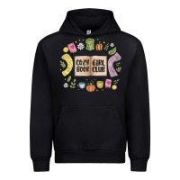 Black cozy book girl club Urban Hoodie - MaliasSmallBusiness
