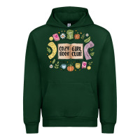 Forest Green cozy book girl club Urban Hoodie - MaliasSmallBusiness