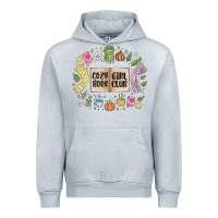 Heather Grey cozy book girl club Urban Hoodie - MaliasSmallBusiness