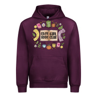 Mauve Wine cozy book girl club Urban Hoodie - MaliasSmallBusiness