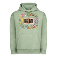 Pigment Oil Green cozy book girl club Urban Hoodie - MaliasSmallBusiness