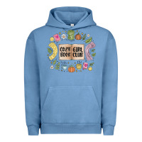 Pigment Pebble Blue cozy book girl club Urban Hoodie - MaliasSmallBusiness