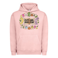 Pigment Salmon cozy book girl club Urban Hoodie - MaliasSmallBusiness