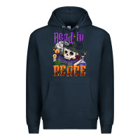 Navy Read in peace Halloween Premium Hoodie - NancyCooperArtShop