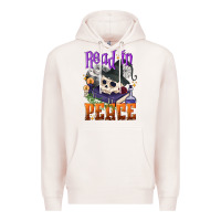 Pale Pink Read in peace Halloween Premium Hoodie - NancyCooperArtShop