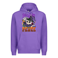 Purple Read in peace Halloween Premium Hoodie - NancyCooperArtShop