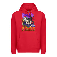 Red Read in peace Halloween Premium Hoodie - NancyCooperArtShop