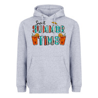 Heather Grey sweet summer time Heavyweight Hoodie - CowhideDigitalArt