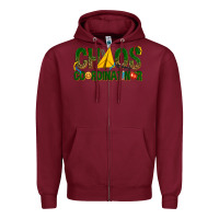Burgundy chaos coordinator Zipper Hoodie - texasbilliewilder