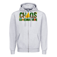 Heather Grey chaos coordinator Zipper Hoodie - texasbilliewilder