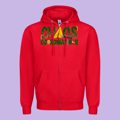 Chaos Coordinator Zipper Hoodie Designed By Texasbilliewilder